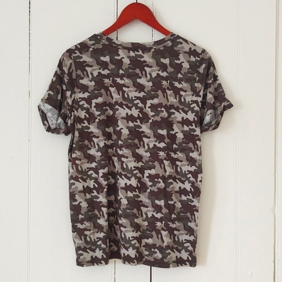 🔥HP🔥Michael Kors Camo Womens MK Logo T-Shirt NWT - Picture 3 of 5